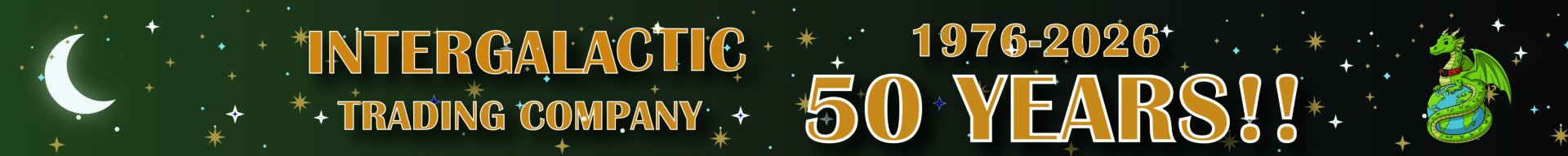 intergalactic trading 50 year banner