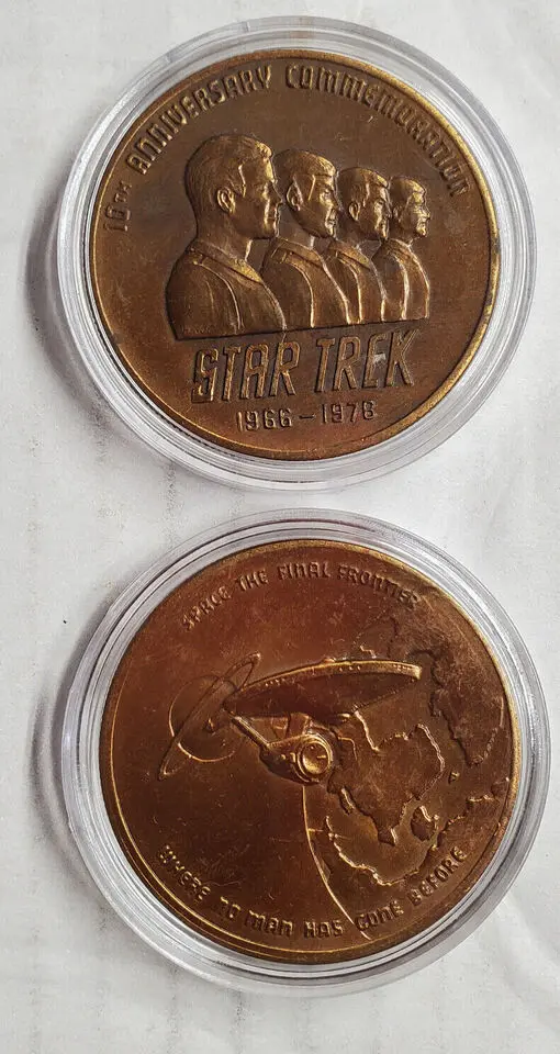 Star Trek 10th Anniversary Commemorative Coins.