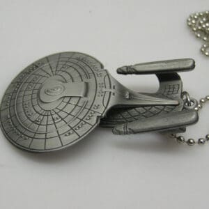 Silver Star Trek Starship necklace pendant