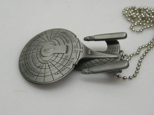 Silver Star Trek Starship necklace pendant