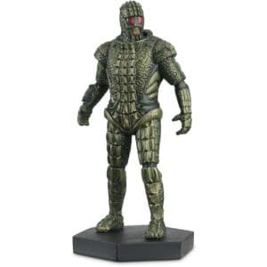 Green humanoid figure in scaly armor.
