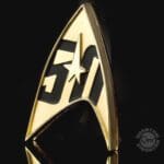 Gold Star Trek 50th anniversary pin.