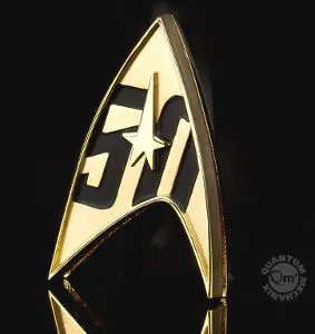 Gold Star Trek 50th anniversary pin.