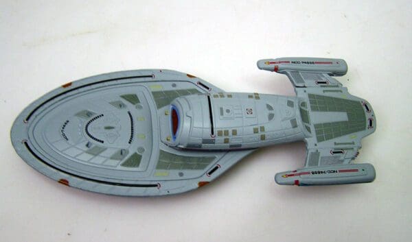 Star Trek Voyager starship model toy.