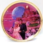 Star Trek commemorative plate with Kirk and Uhura.