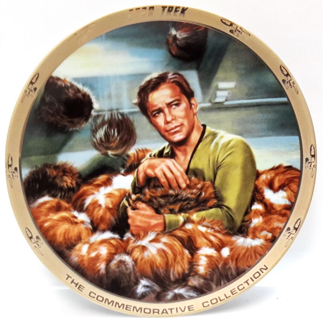 Star Trek commemorative plate with Spock.