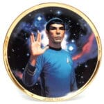 Star Trek commemorative plate with Captain Kirk.