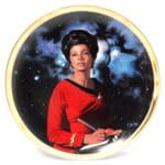 Star Trek commemorative plate with Uhura.