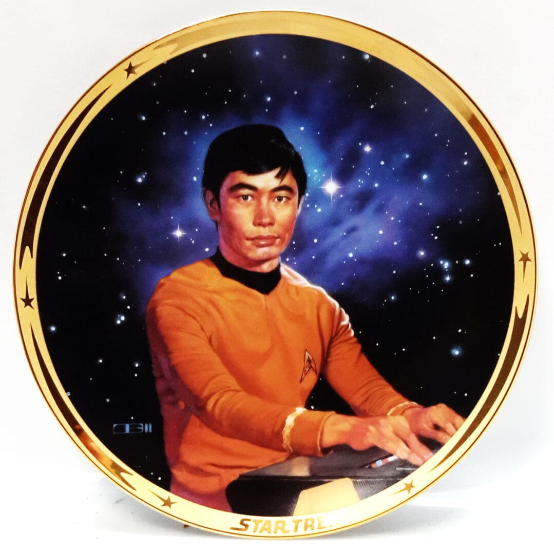 Star Trek commemorative plate featuring Sulu.