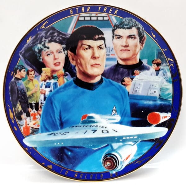 Star Trek commemorative porcelain plate.