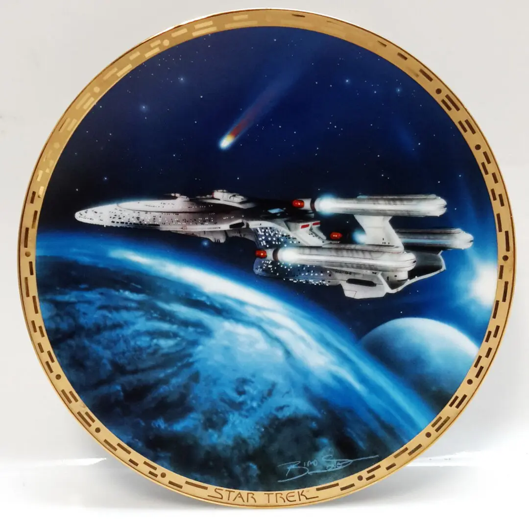 Star Trek commemorative porcelain plate.
