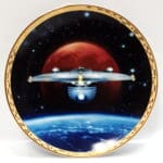 Star Trek collectible plate with starship.