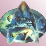 Star Trek starship in space scene.