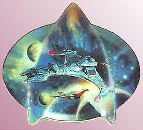 Star Trek starship in space scene.