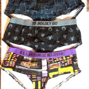 Star Trek themed underwear set.