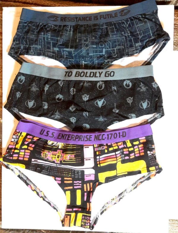 Star Trek themed underwear set.