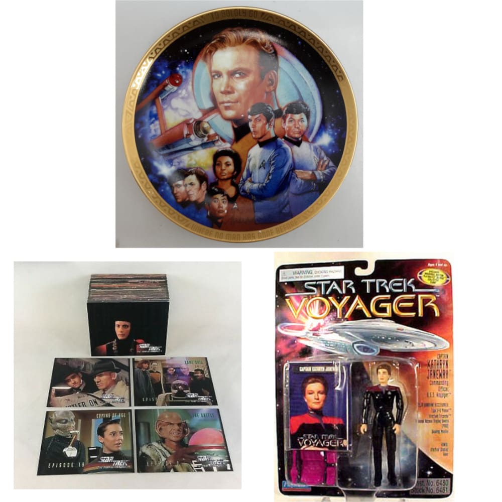 Star Trek Collectibles- Plates, Cards, Action Figures