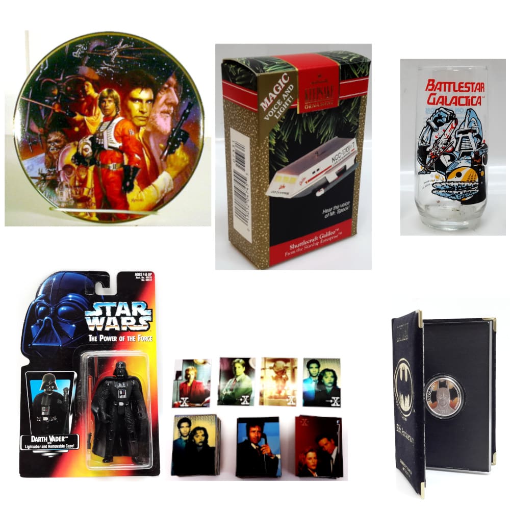 Sci-Fi TV & Movie Collectibles- Plates, Cards, Action Figures, etc