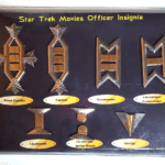 Star Trek movie officer insignia display.