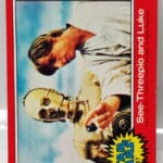 Star Wars trading card: Luke and C-3PO.