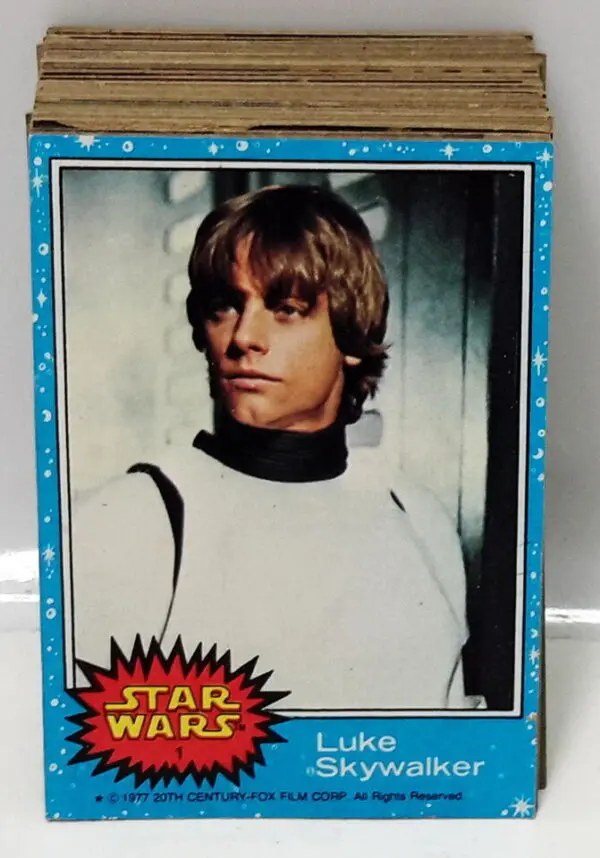 Star Wars trading card featuring Luke Skywalker.