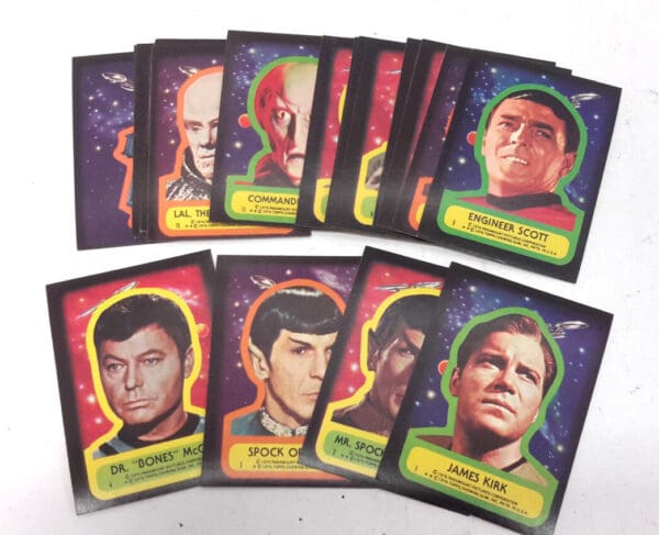 Star Trek trading cards from 1976.