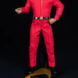 Star Trek action figure in red uniform.