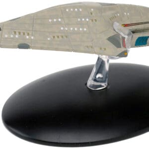 A model of a Star Trek Defiant-class starship.