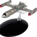 Silver model of the USS Enterprise NX-01.