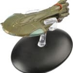 Gold model of a Jem'Hadar attack ship.