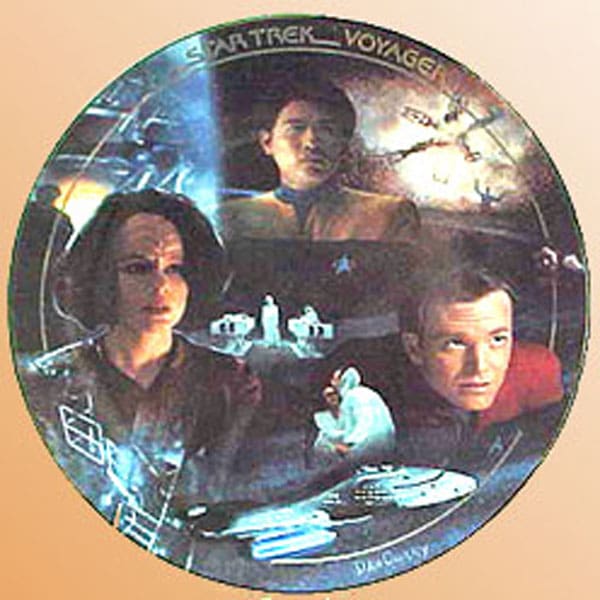 Star Trek Voyager cast collectible plate.