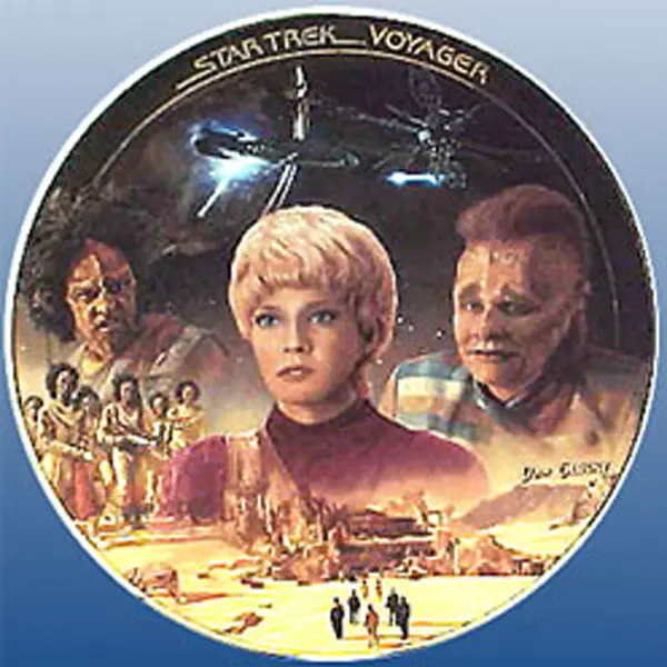 Star Trek Voyager collectible plate.