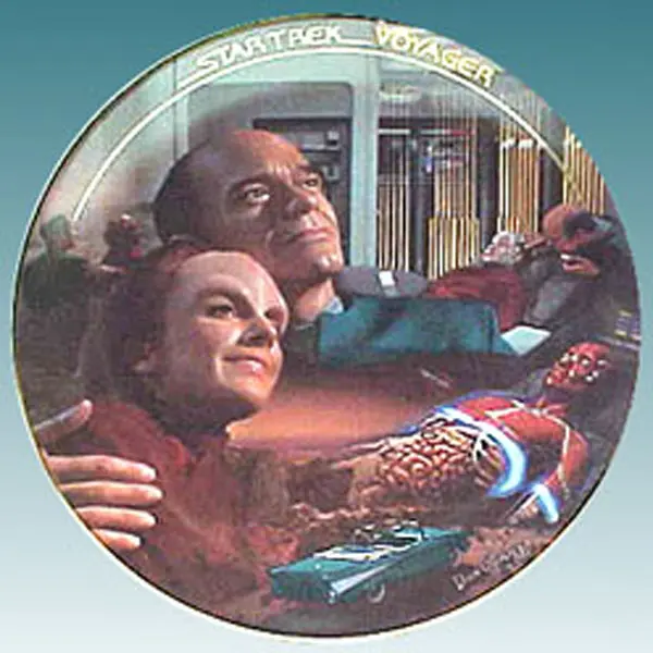 Star Trek Voyager commemorative plate.