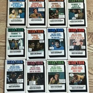 Star Trek novel collection with covers.