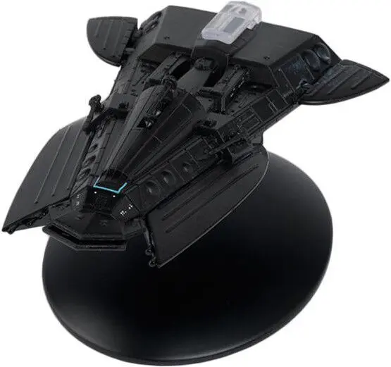 Blackbird starship model on a base.