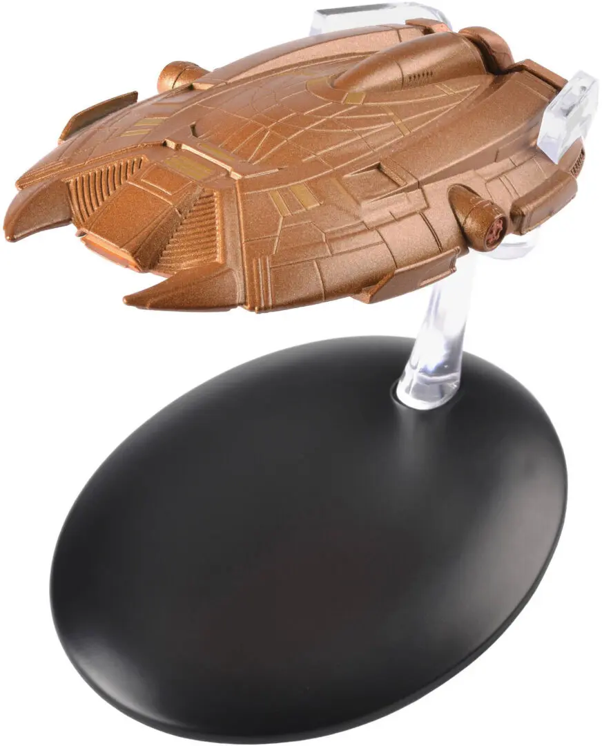 Bronze model of a Starfleet vessel.