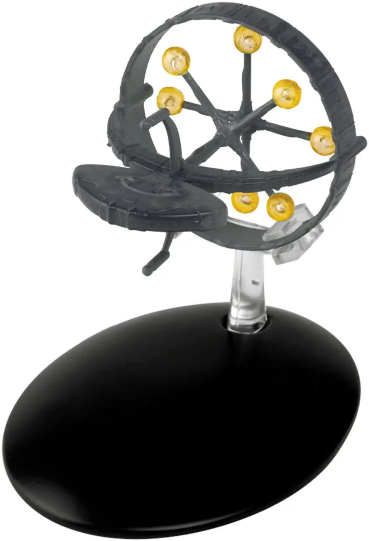 Star Trek Voyager model with stand.