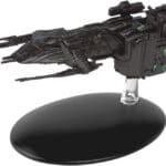 Black painted Star Trek starship model.