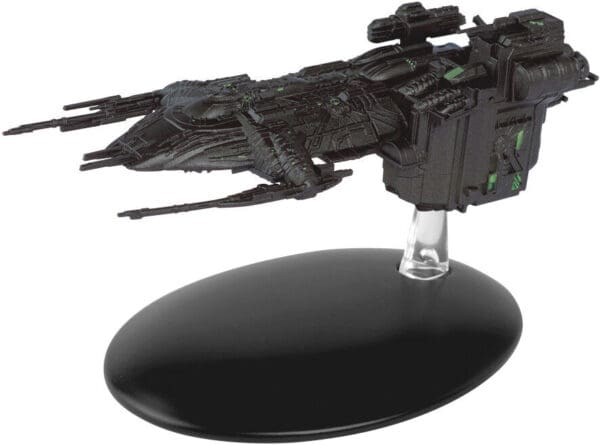 Black painted Star Trek starship model.