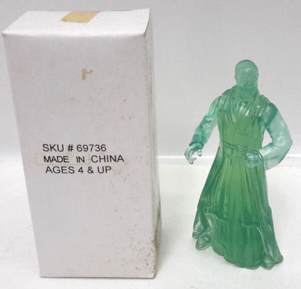 Green translucent Obi-Wan Kenobi action figure.