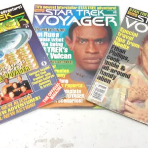 Three Star Trek Voyager magazine issues.