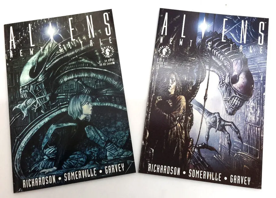 Aliens comic book covers with Xenomorphs.
