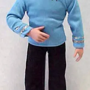 Star Trek action figure with red liquid.