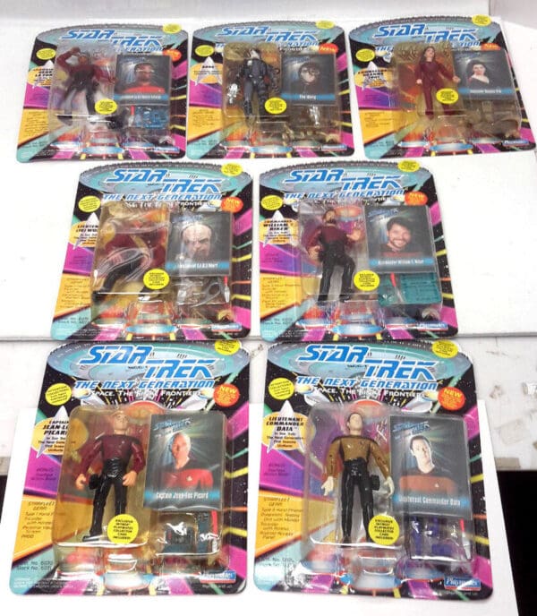 Star Trek: The Next Generation action figures.