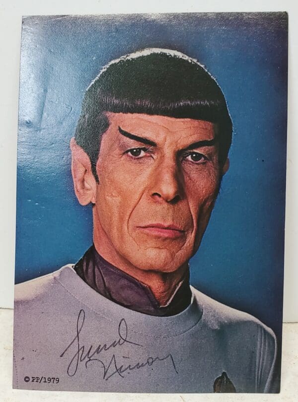 Leonard Nimoy, Spock, autographed photo.