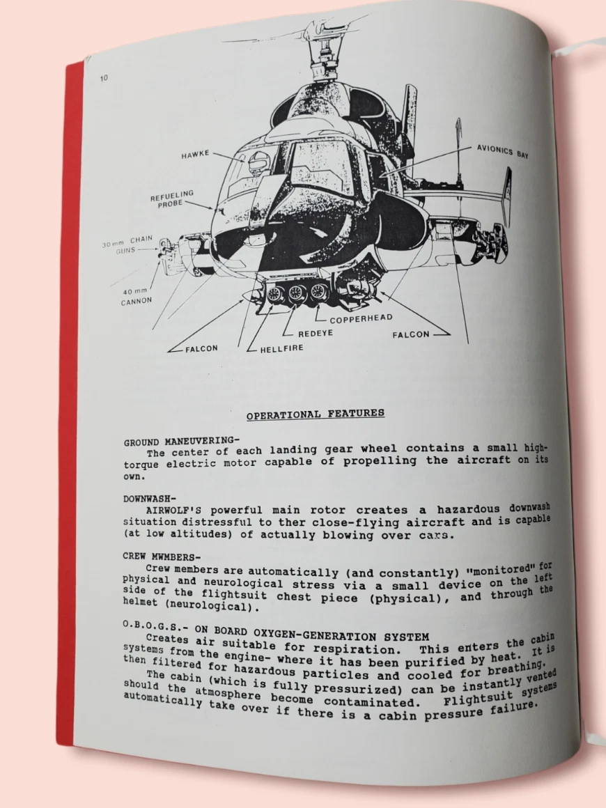 1980s Airwolf Flight Manual- Helicopter TV Series- Jan Michael Vincent- 32 Pages - Image 4