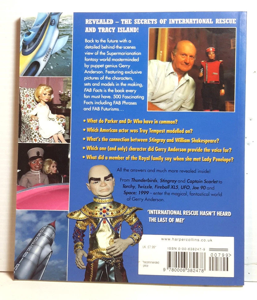 2004 Gerry Anderson's Fab Facts Supermarionation Reference Book-96 Pages w Illos - Image 4
