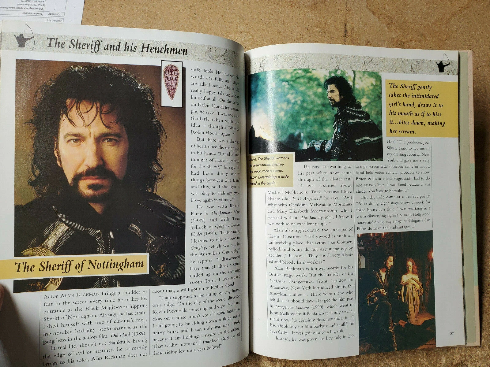 1991 Robin Hood: Prince of Thieves- HC Movie Storybook Book w/Photos- Unread - Image 5
