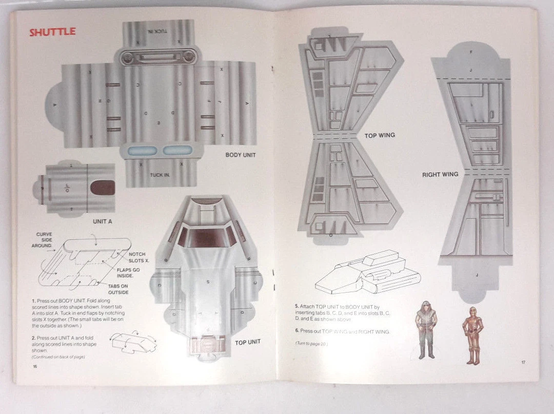 UNUSED Original 1983 Star Wars: Return of JEDI Punch-Out & Make-It Book - Image 3