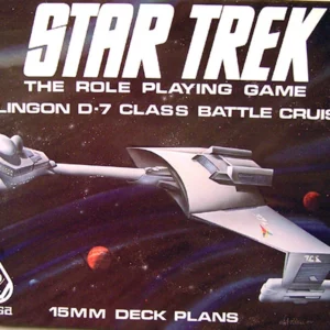 Star Trek Klingon D-7 Battle Cruiser FASA Blueprint Set- 6 Sheets w Free Patch